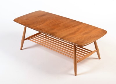 Lot 54 - Ercol: a light elm and beech 'Windsor' Model 459 occasional coffee table.