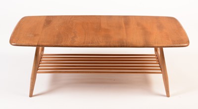 Lot 54 - Ercol: a light elm and beech 'Windsor' Model 459 occasional coffee table.