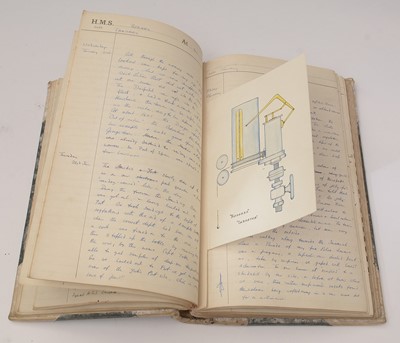 Lot 485 - Journals of the Frank Fasson GC, Enigma codebook rescuer.