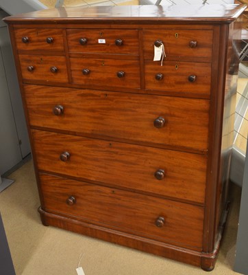 Lot 127 - Victorian mahogany chest of drawers.