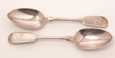 Lot 197 - Seven Victorian silver dessert spoons
