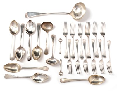 Lot 200 - A part suite of Victorian silver cutlery