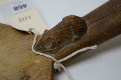 Lot 468 - A Robert 'Mouseman' Thompson carved oak cheeseboard