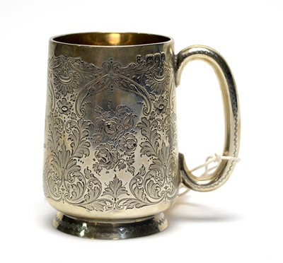 Lot 152 - A late Victorian silver christening tankard