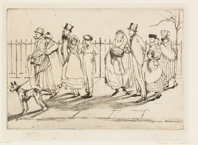 Lot 653 - British School, 19th Century - etching and watercolours.
