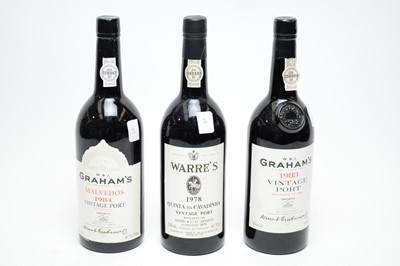 Lot 606 - Three bottle of Vintage Port