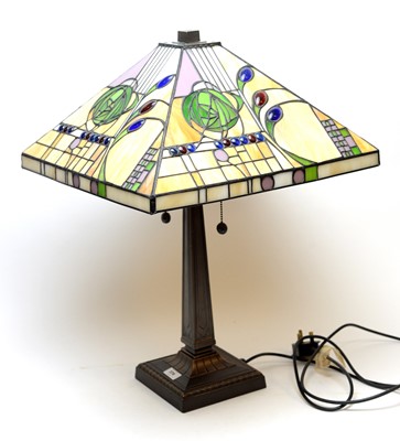Lot 378 - 20th century Tiffany style table lamp