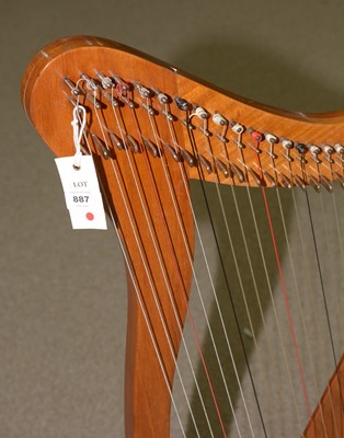 Lot 358 - A Celtic floor standing harp.