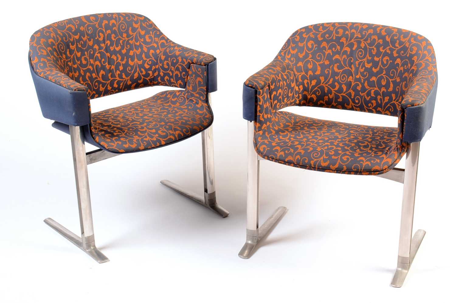 Lot 88 - Robert Heritage for Race Furniture: a pair QE2 Restaurant chairs.