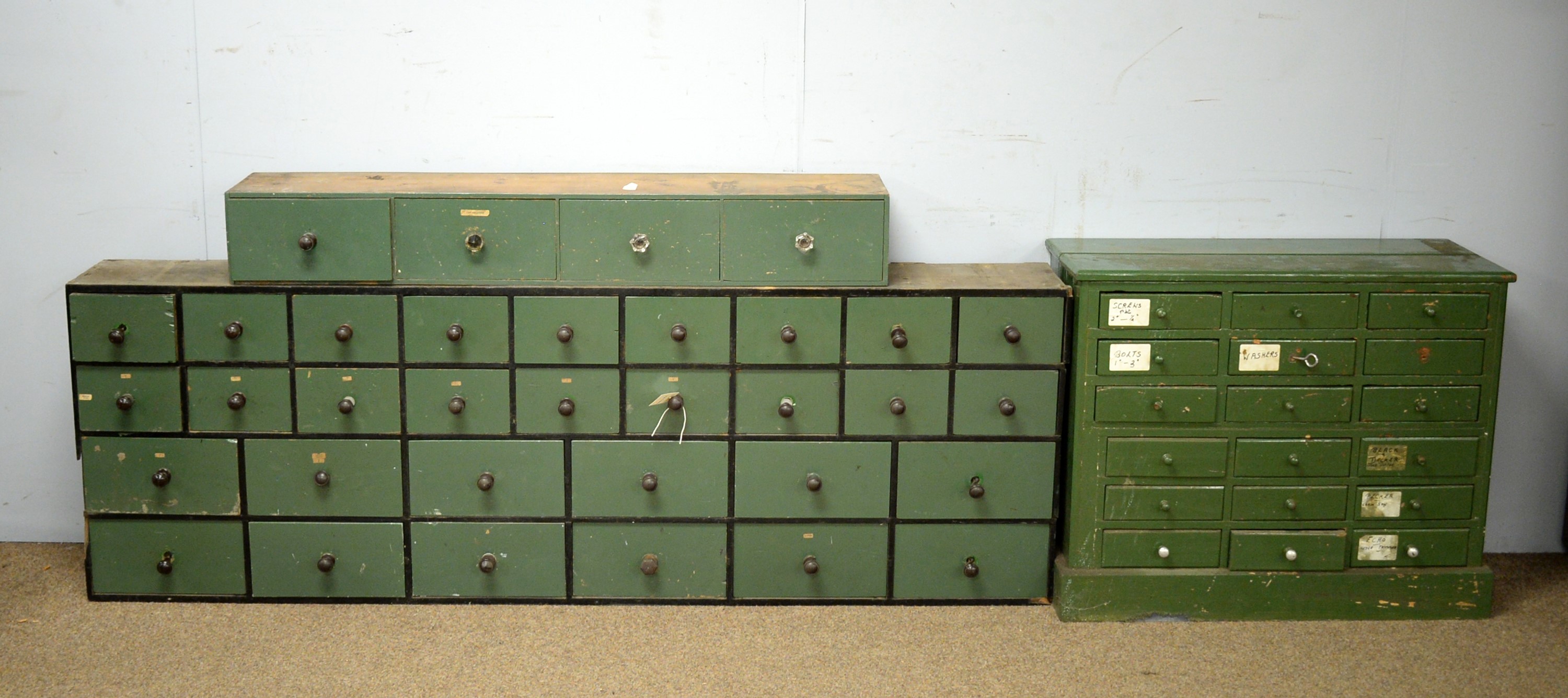 Lot 102 Three Vintage tool chests.