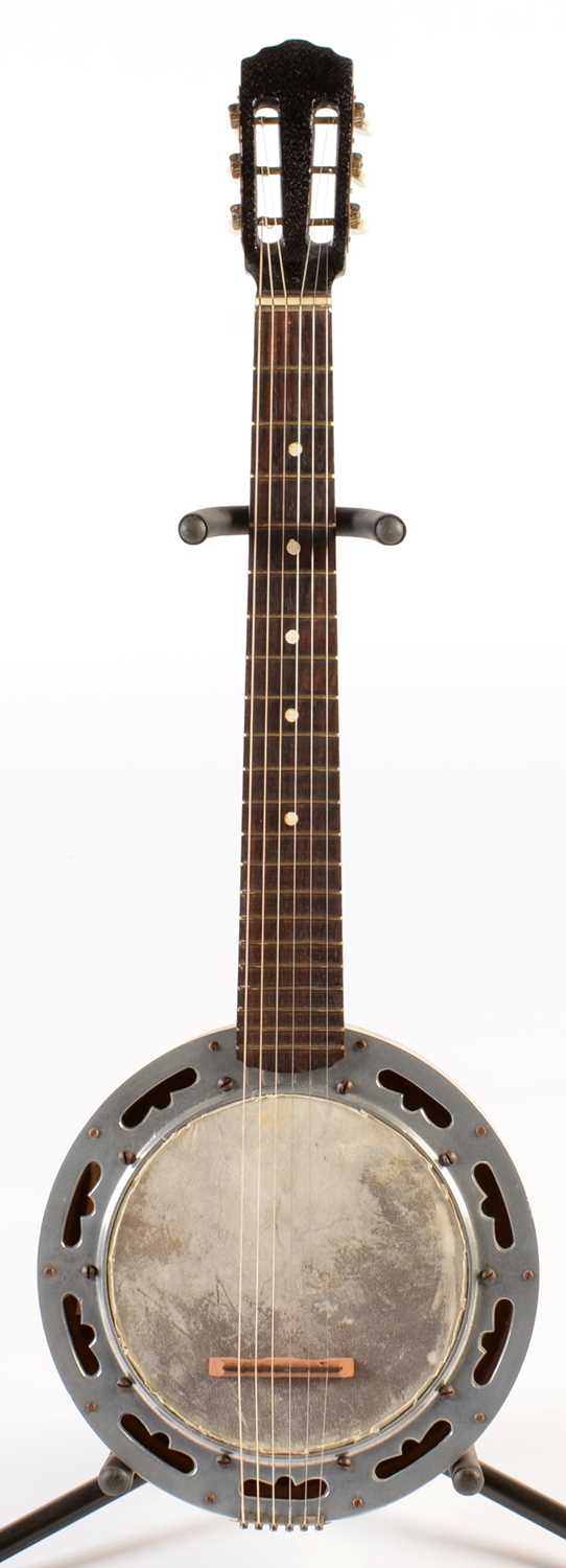 Lot 284 - Inlaid 6 string Banjo
