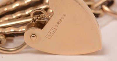 Lot 120 - A 9ct gold gate-link bracelet.