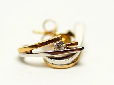 Lot 320 - Four pairs of diamond set earrings