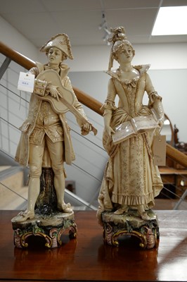Lot 484 - A pair of Royal Dux Bohemia figures