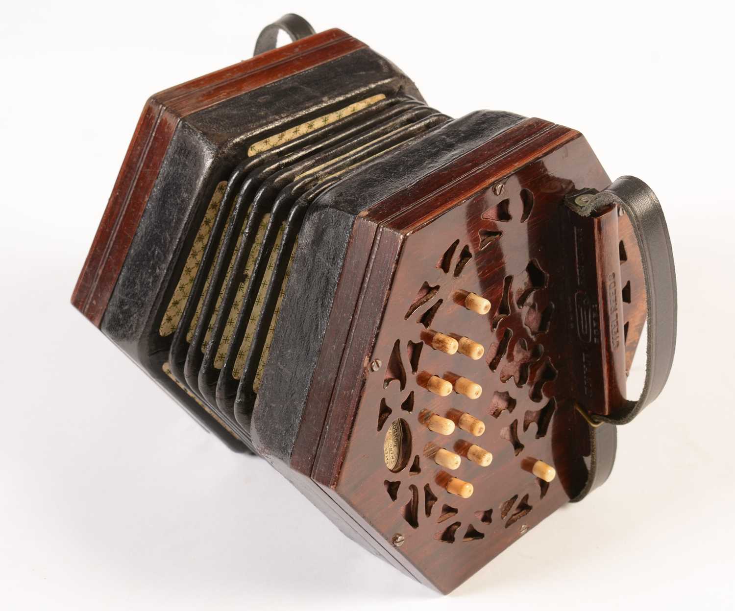 Lot 270 - Lachenal Anglo system Concertina