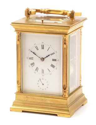 Lot 493 - A late 19th Century Grand Sonnerie carriage clock