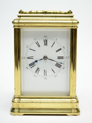 Lot 494 - A late 19th Century repeating carriage clock, by Henri Jacot