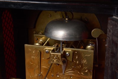 Lot 474 - An George III ebonised repeating bracket clock, by James Smith, London, verge escapement