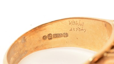 Lot 43 - A mid-20th Century amethyst dress ring