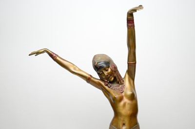 Lot 383 - Art Deco bronze figure of an Egyptian dancer