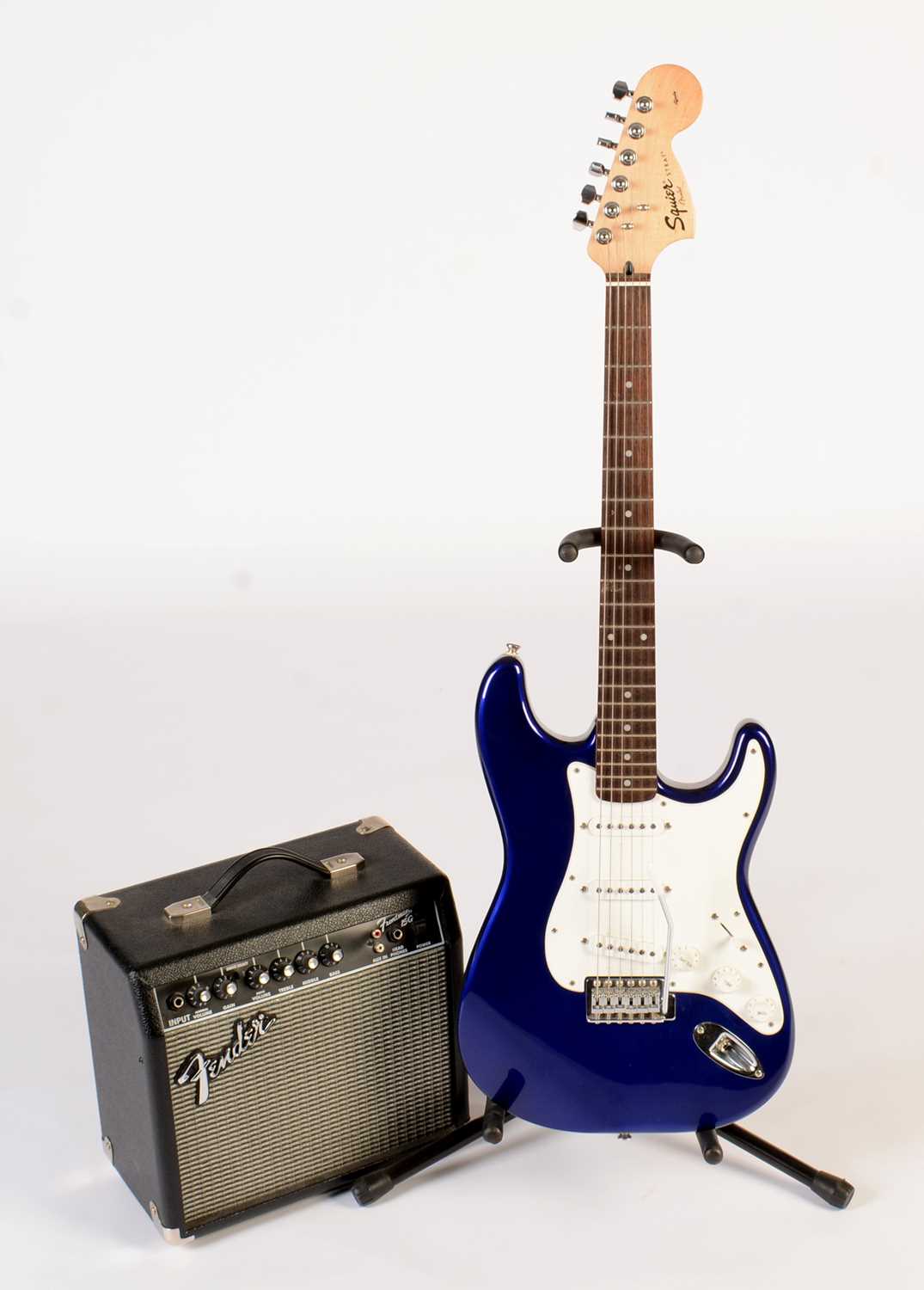 Lot 315 - Fender Squier Affinity Series Strat. Frontman practice amp.