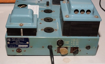 Lot 387 - A Pye HF12 mono amplifier with GEC and Mullard valves.
