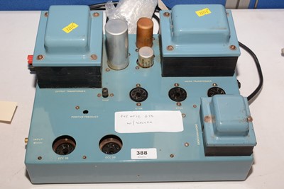 Lot 901 - A Pye HF12 mono amplifier with GEC and Mullard valves.