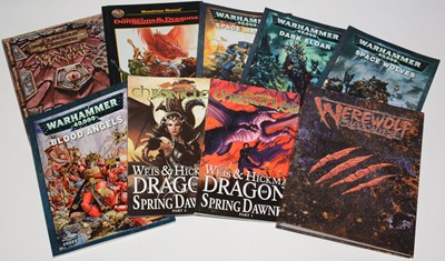 Lot 1175 - Books on Warhammer 40000: Dungeons & Dragons, and Dragon Lance.