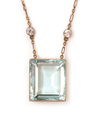 Lot 139 - An aquamarine necklace