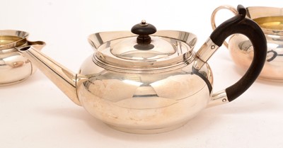 Lot 162 - A Victorian silver three-piece tea service