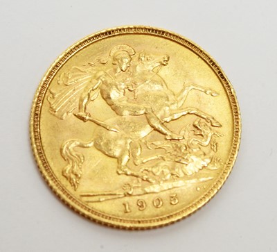 Lot 159 - An Edwardian gold half sovereign.