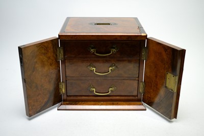 Lot 515 - A 19th Century burr walnut miniature chest of drawers