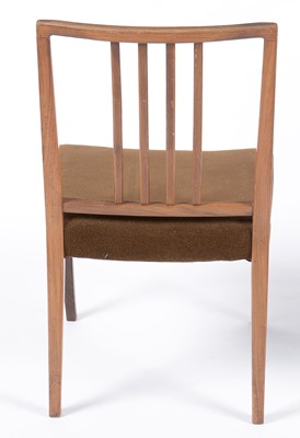 Lot 652 - Attr. Gordon Russell of Broadway: set of six walnut dining chairs.