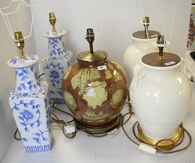 Lot 296 - Selection of five table lamps