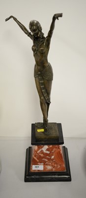 Lot 381 - Bronze Art Deco figure of a dancer, after Chiparus