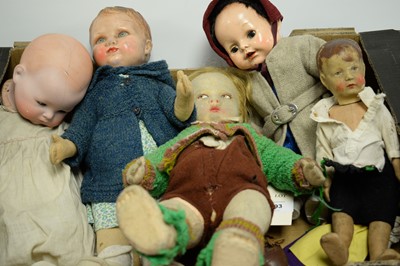 Lot 293 - Selection of Early 20th Century and later dolls.