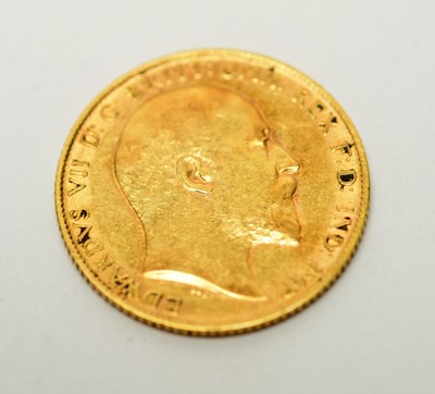 Lot 230 - An Edwardian gold half sovereign.