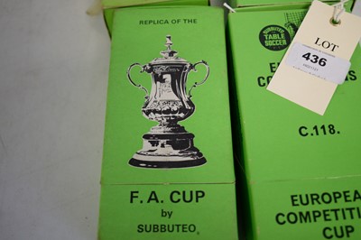 Lot 436 - Selection of Subbuteo replica football trophies.