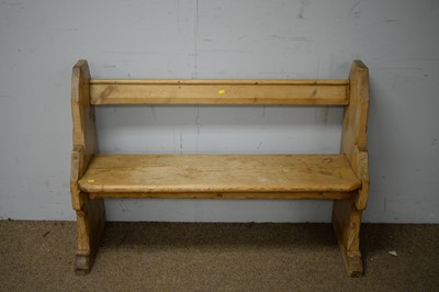 Lot 52 - Early 20th Century pine pew