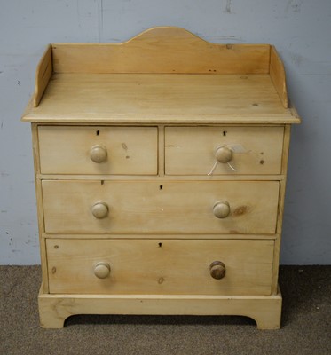 Lot 53 - 20th Century stipped pine chest of drawers