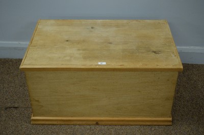 Lot 47 - A late 19th Century stripped pine blanket box