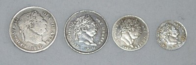 Lot 234 - A George III maundy money set, 1820