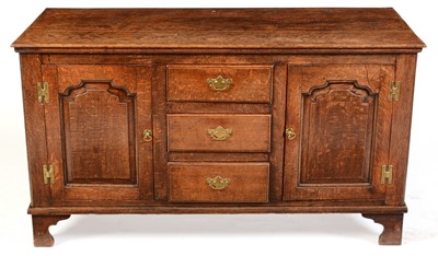 Lot 576 - A Georgian oak dresser