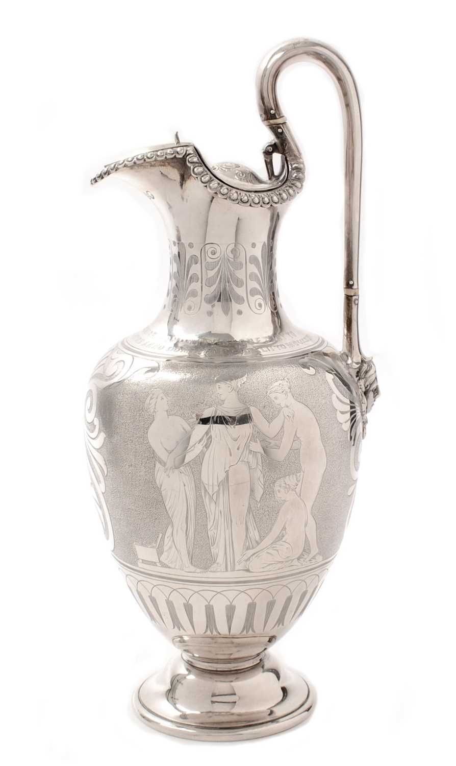 Lot 178 - Victorian silver Classical Revival ewer.