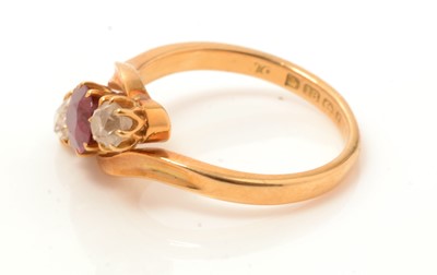 Lot 96 - An Edwardian ruby and diamond ring