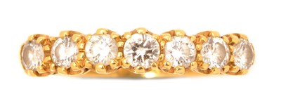 Lot 92 - A seven stone diamond ring