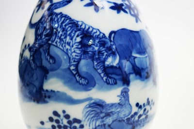 Lot 310 - Two Chinese blue and white bottle vases.