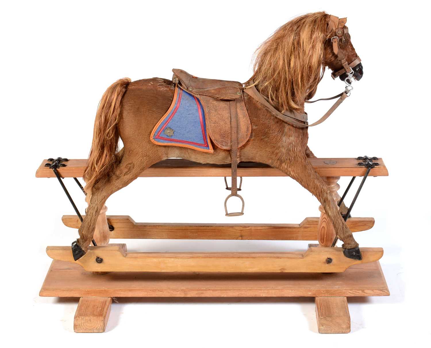 Lot 45 - A 19th Century German skin covered rocking horse