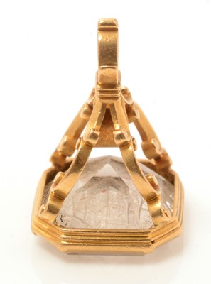 Lot 47 - A 19th Century rock crystal fob seal