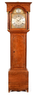 Lot 480 - G. Chambers, Gateshead; an oak eight day longcase clock